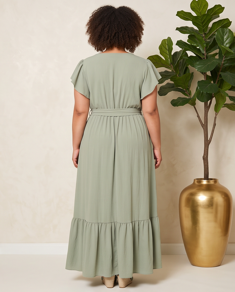 Plus Size Mint Green Maxi Dress