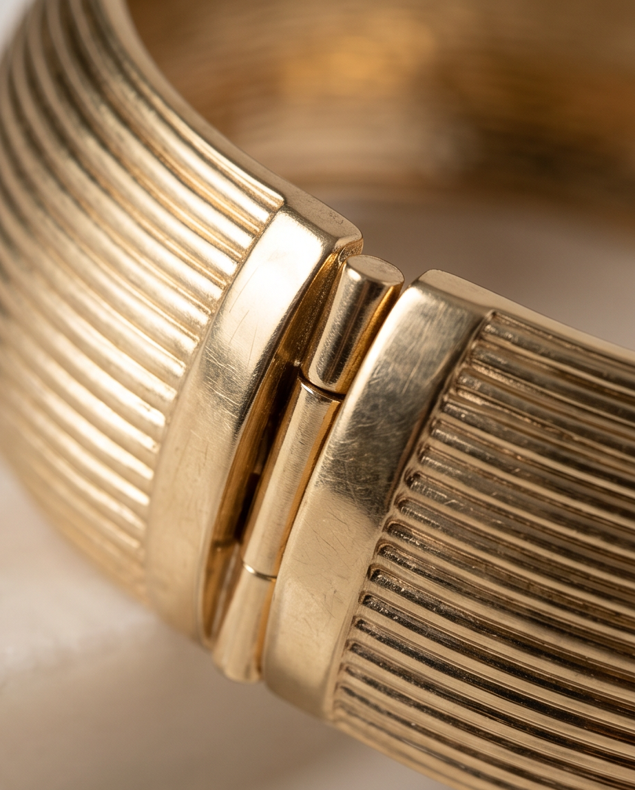 Golden Lines Chunky Bracelet