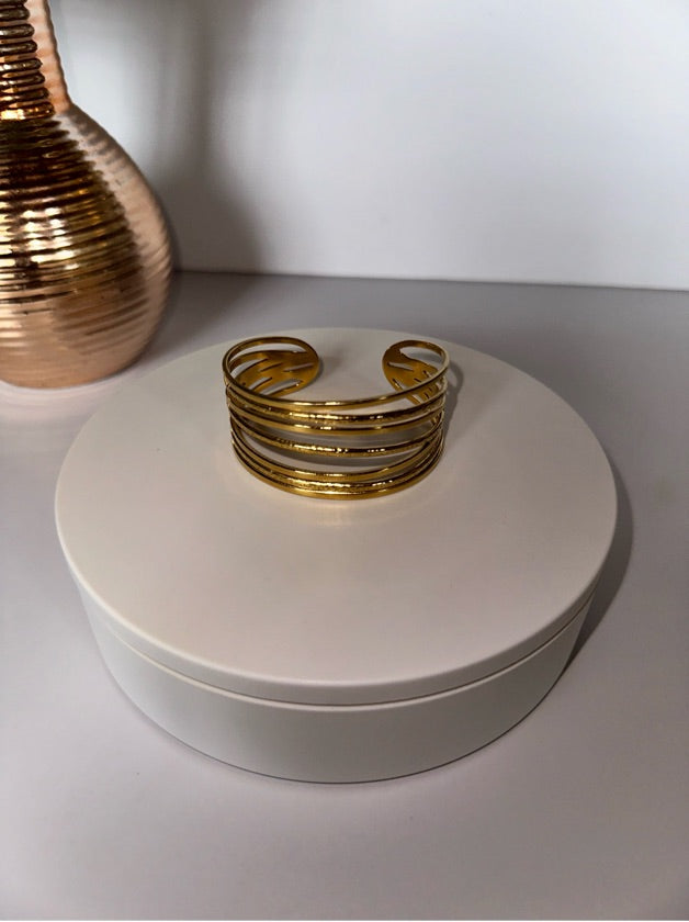 Stainless Steel Layers of love Bangle Bracelet - 1555