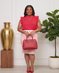 Plus Size Red Polka Dot Skirt