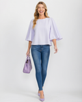 White Bell Sleeve Blouse
