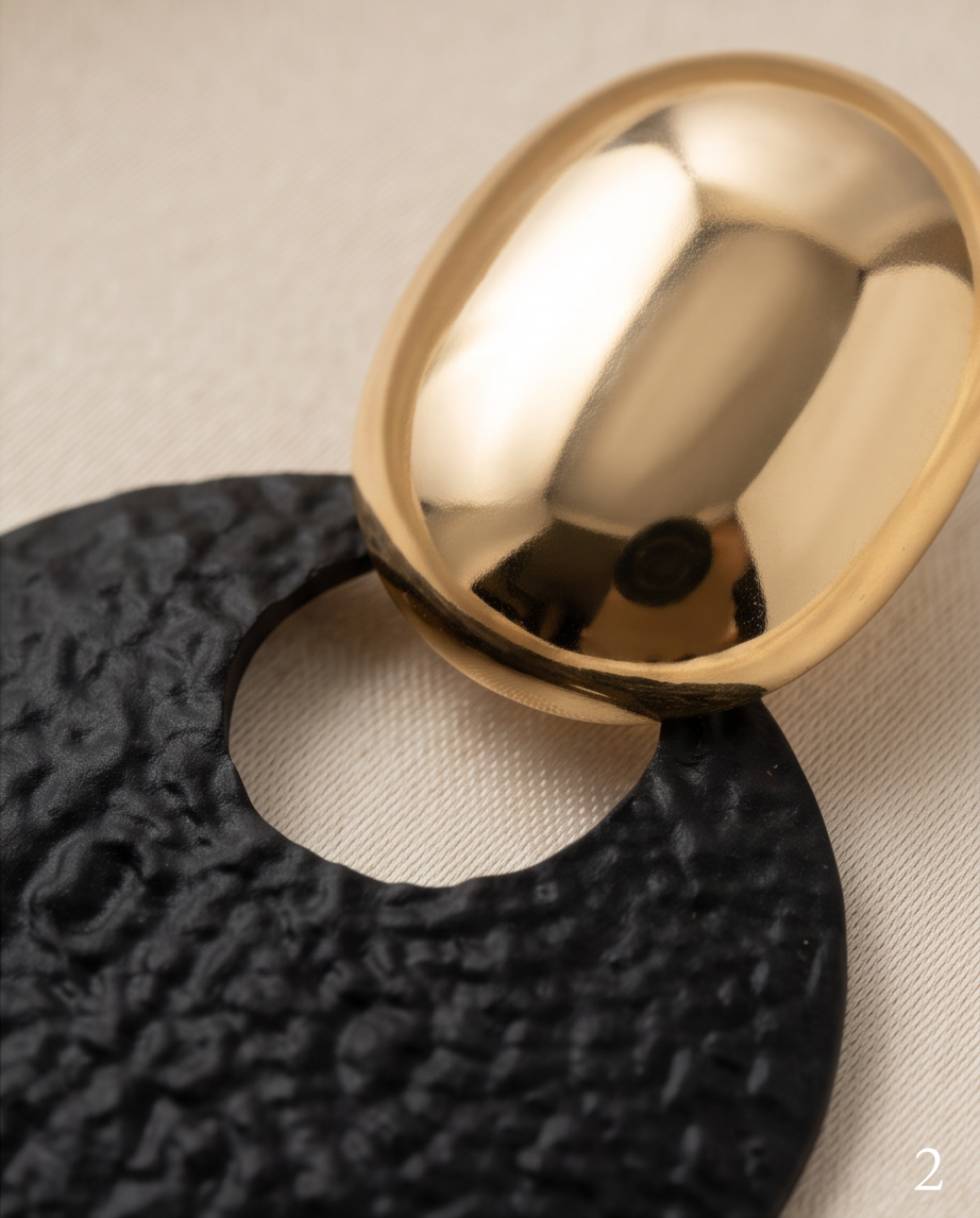 Melody Round Textured Earrings