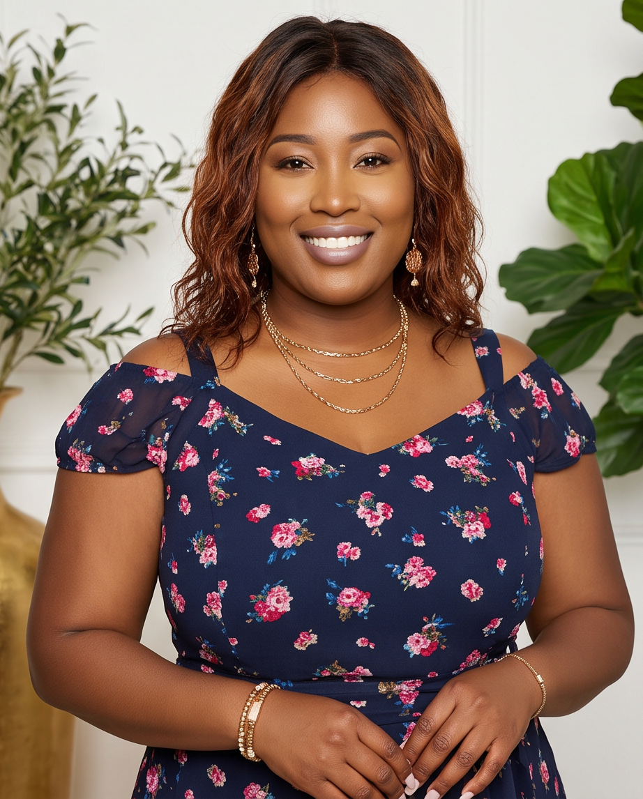 Plus Size Navy Floral Maxi Dress