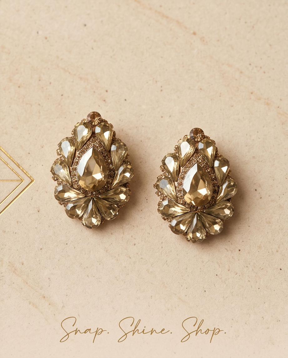 Light Olive Snap On Earrings