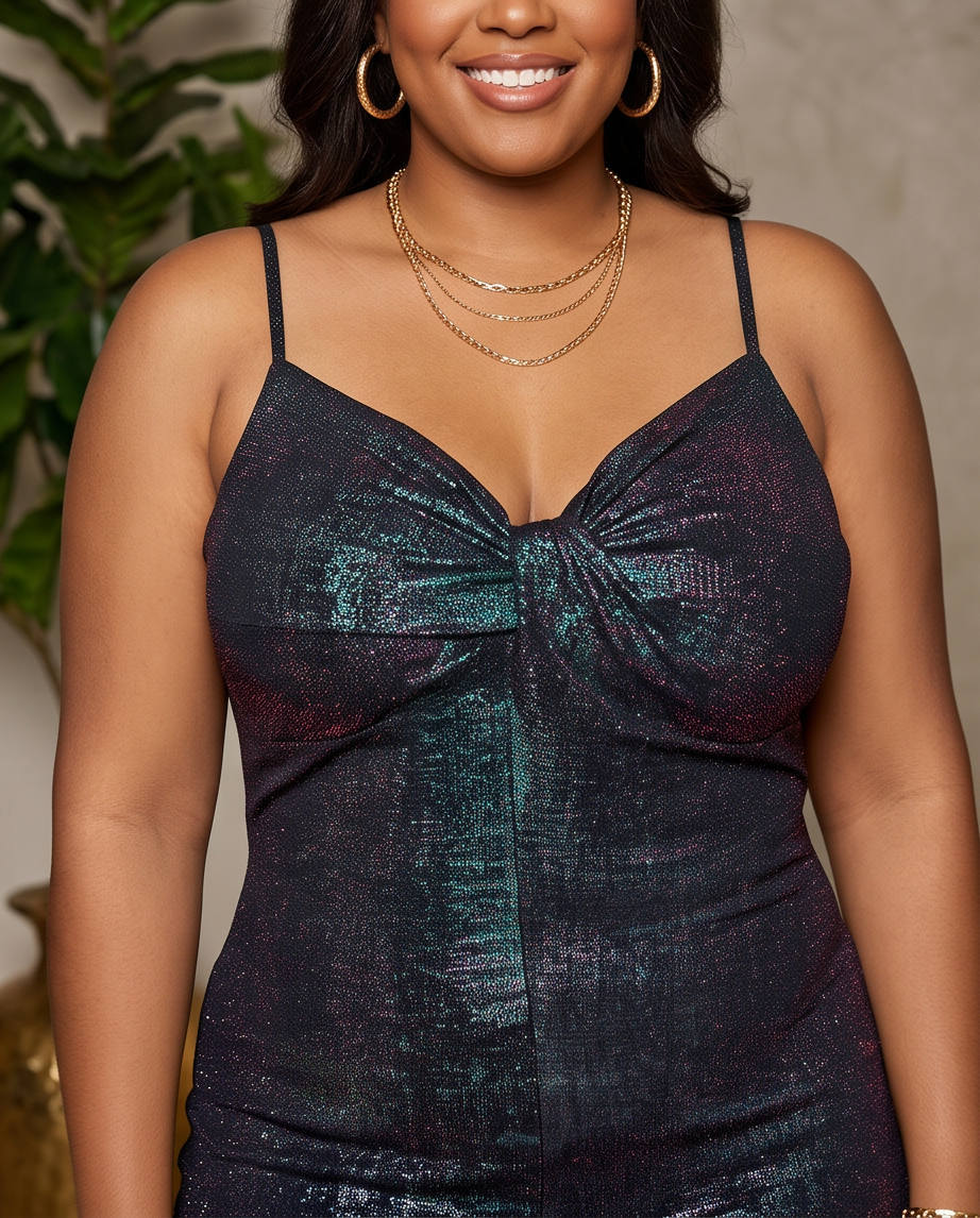 Plus Size Kathy Shimmer Midi Dress