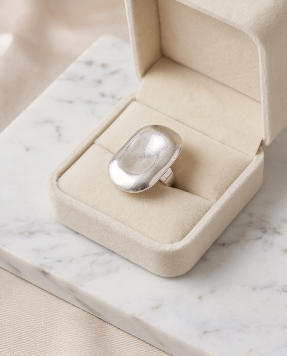 Silver Platter Big Ring