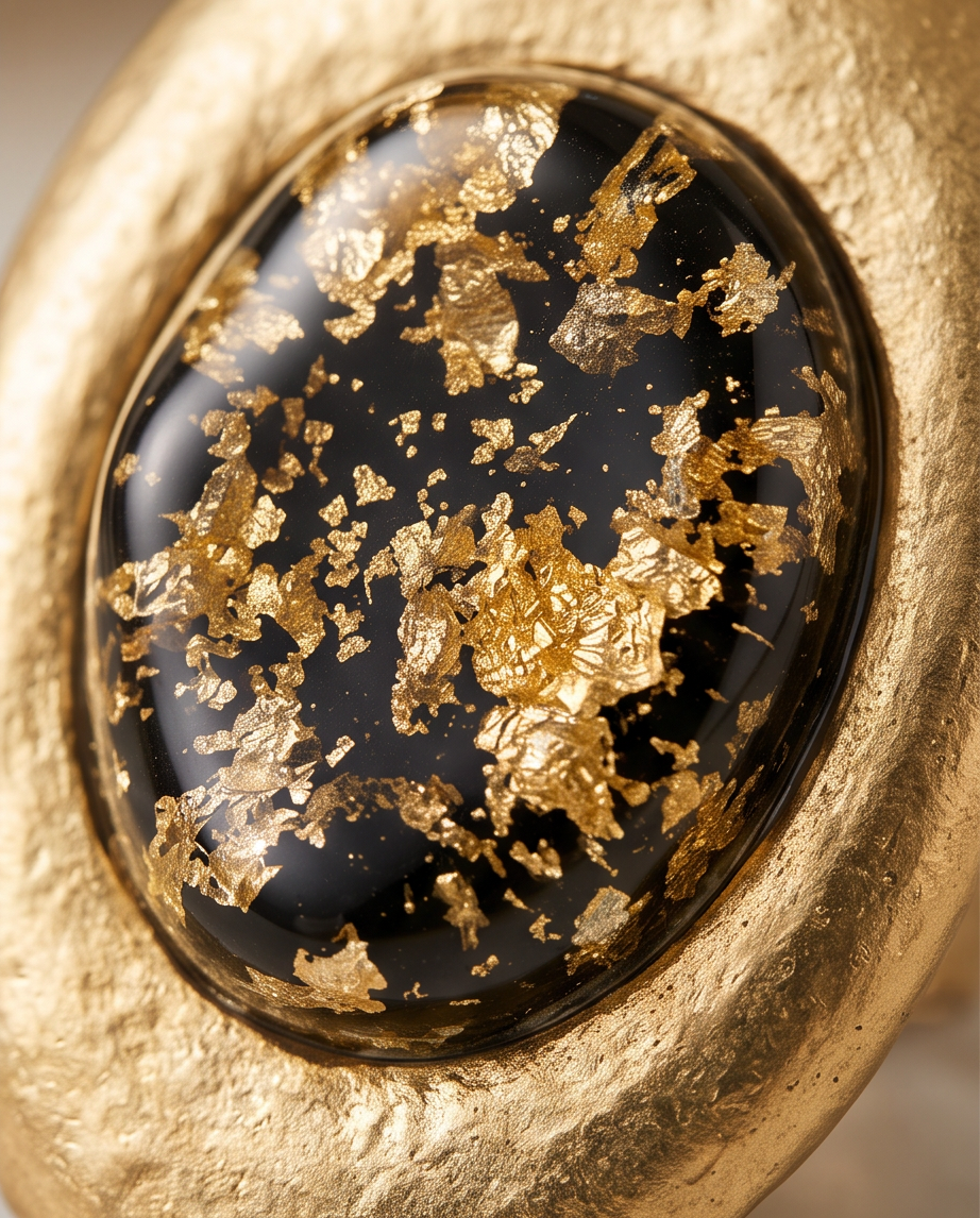 Gold Patterns Big Ring