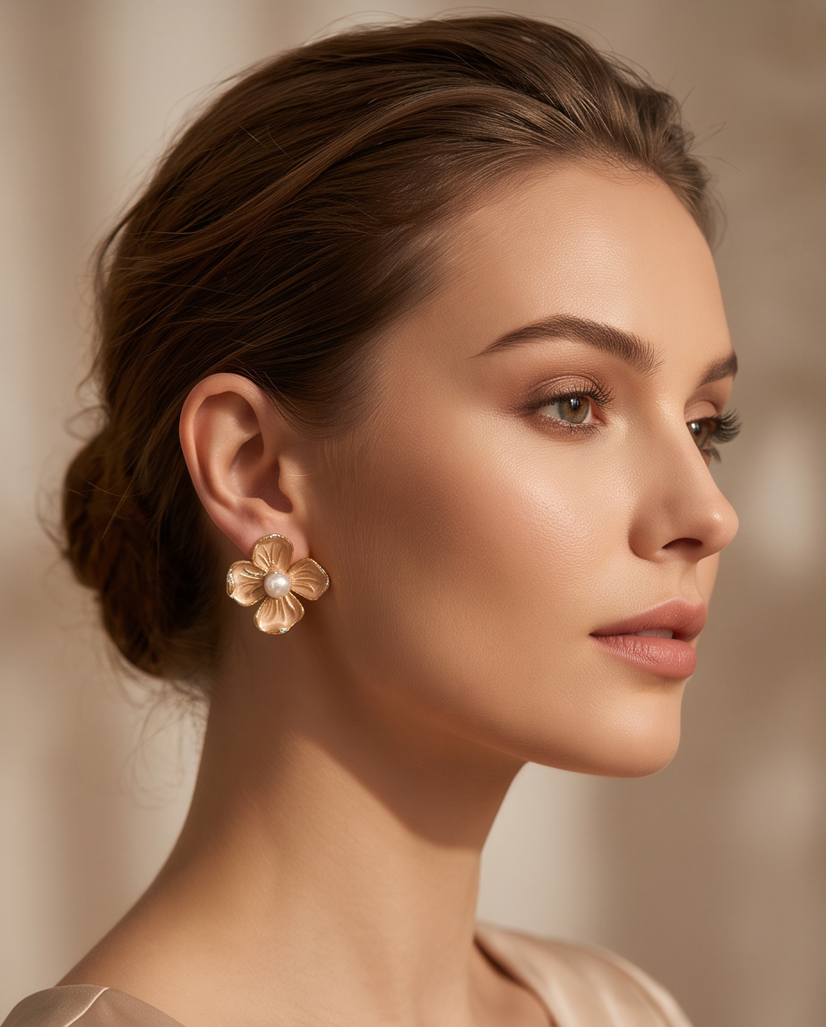 Melody Felicita Pearl Flower Earrings