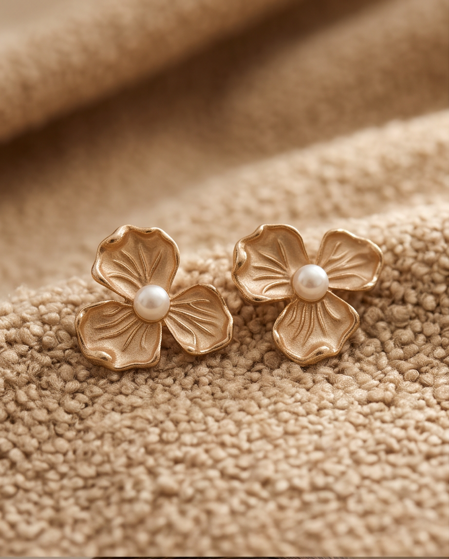 Melody Felicita Pearl Flower Earrings