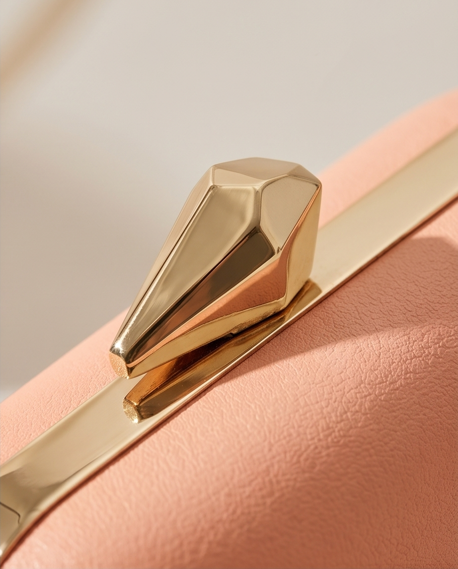 Orange Minaudière Clutch