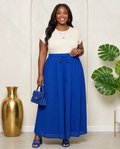 Plus Size Royal Blue Maxi Skirt