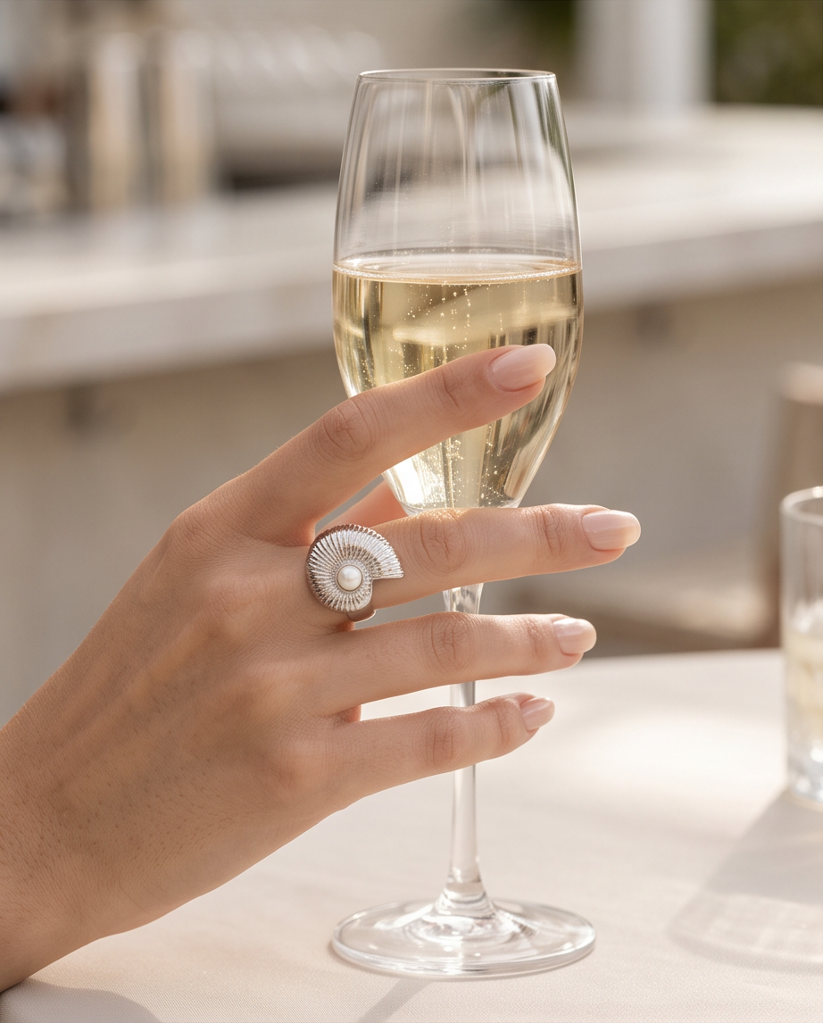 Melody Adjustable Shell Ring