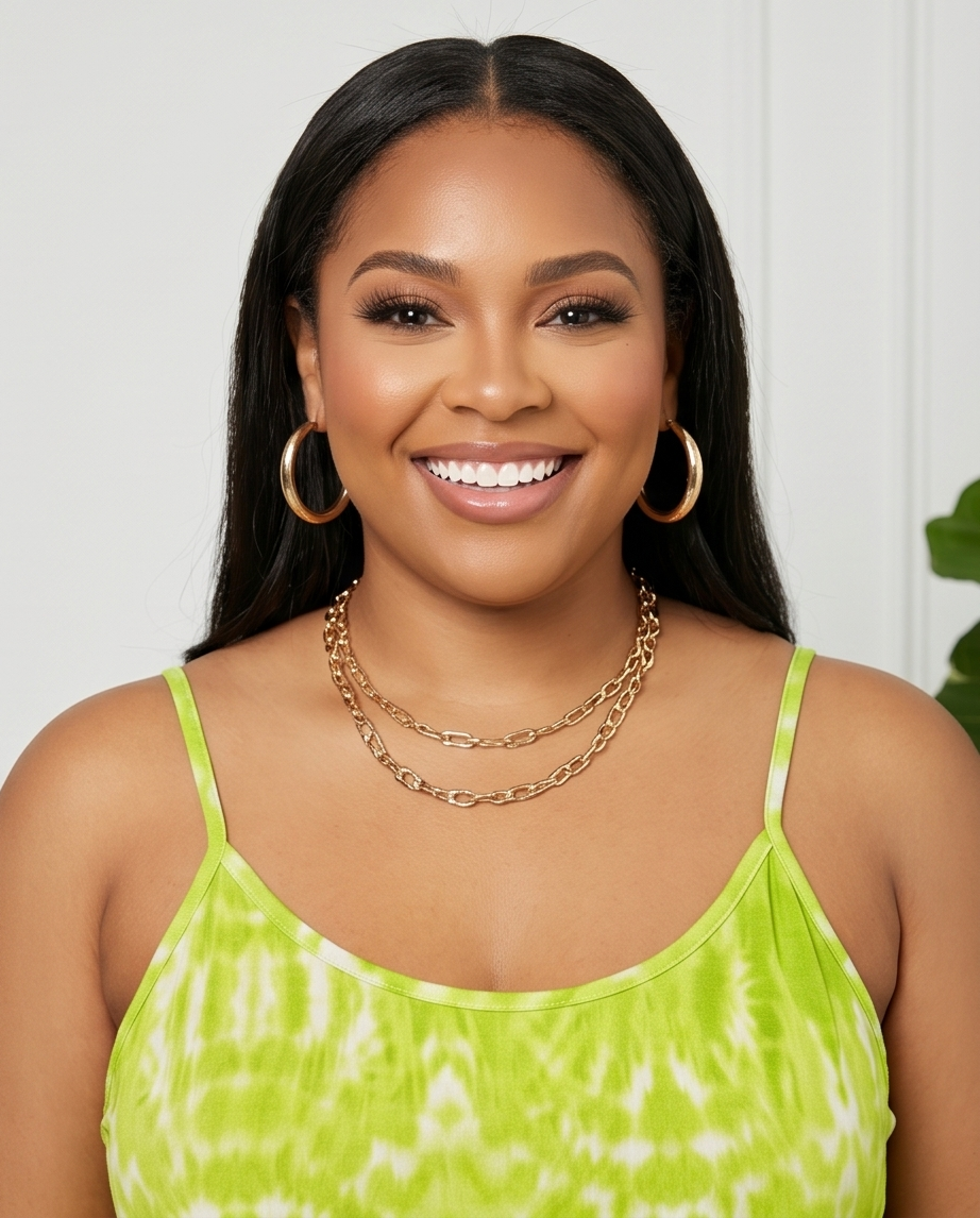 Plus Size Lime Green & White Bodysuit