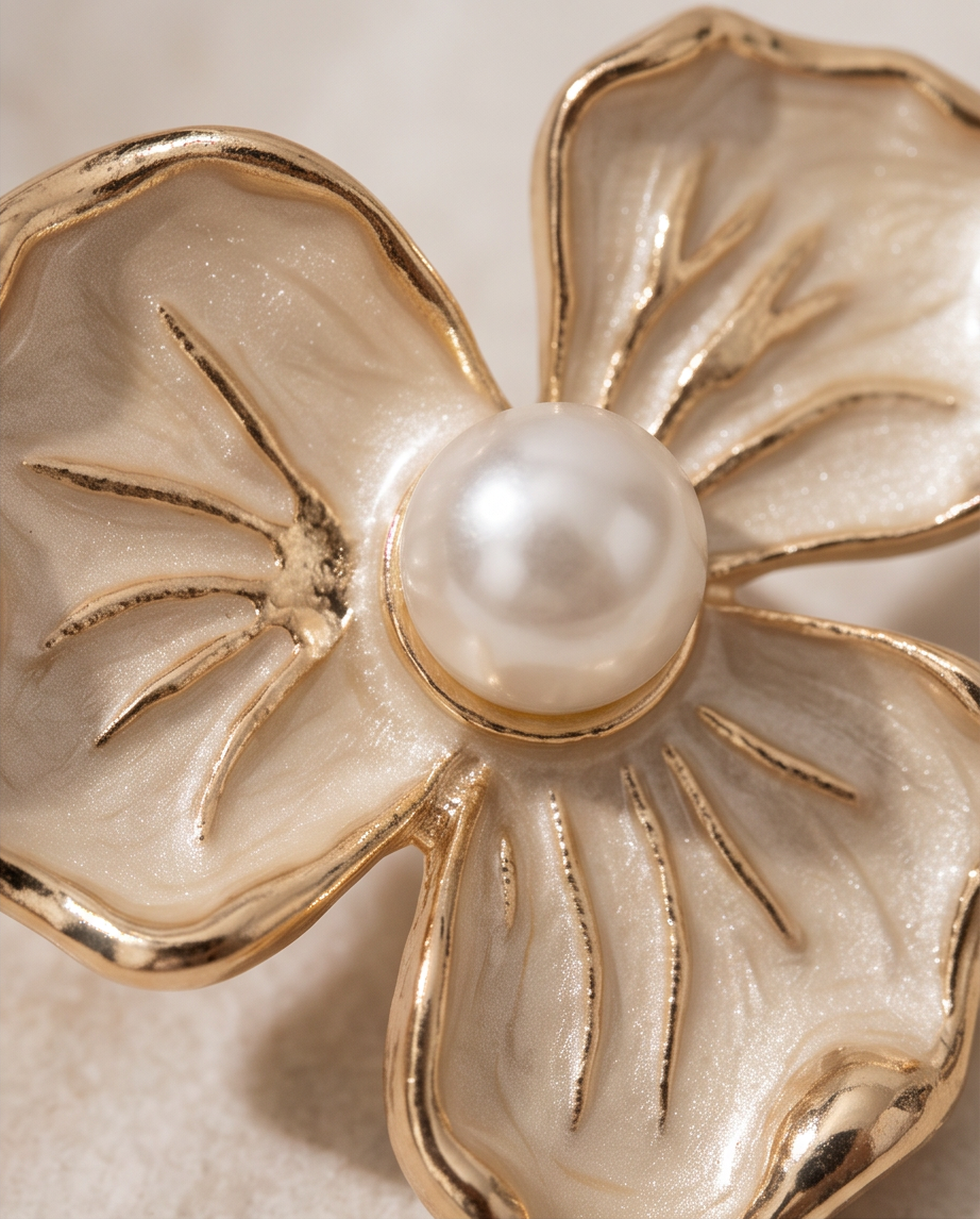 Melody Felicita Pearl Flower Earrings
