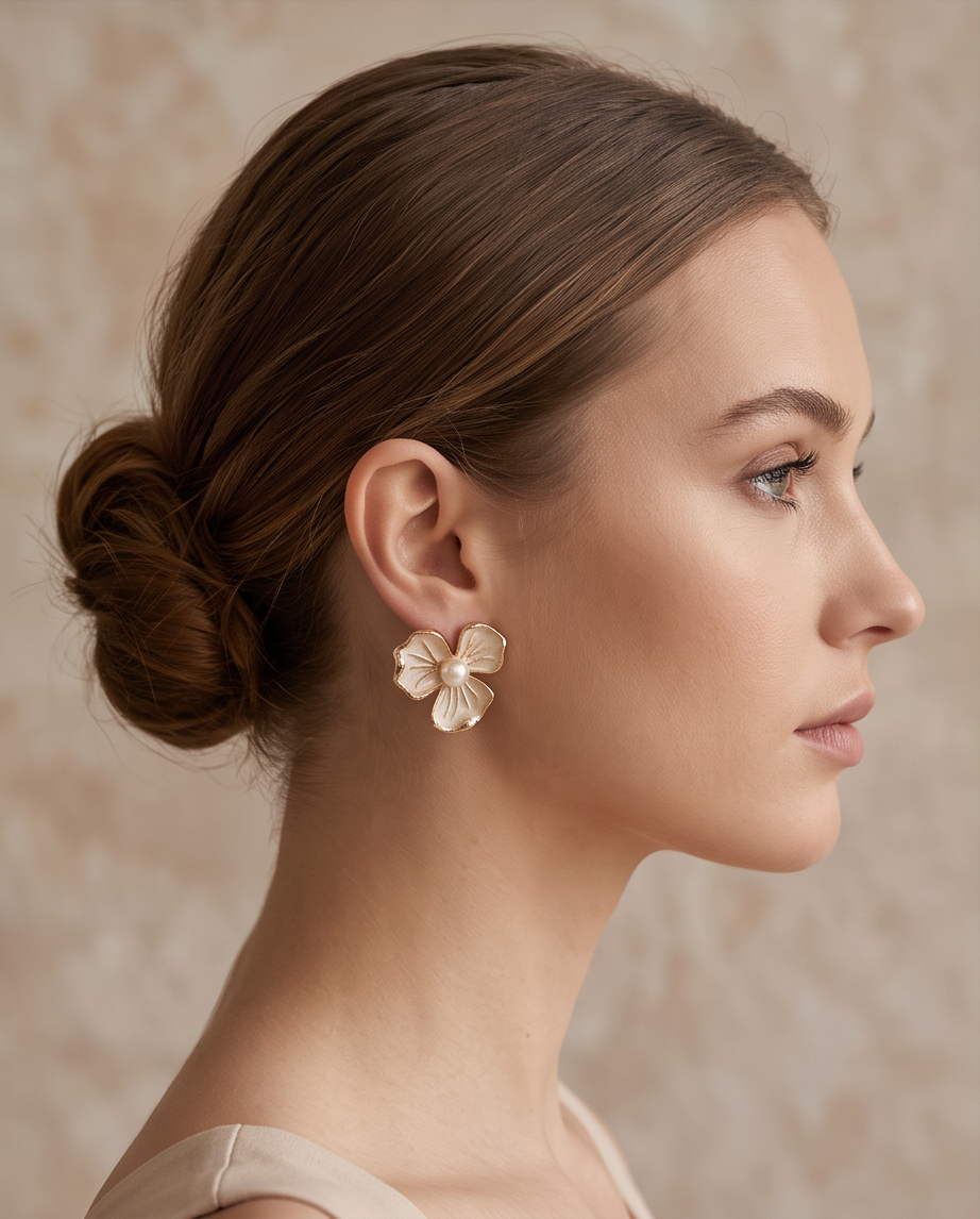 Melody Felicita Pearl Flower Earrings