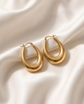 Stainless Steel Gold Hoop Earrings
