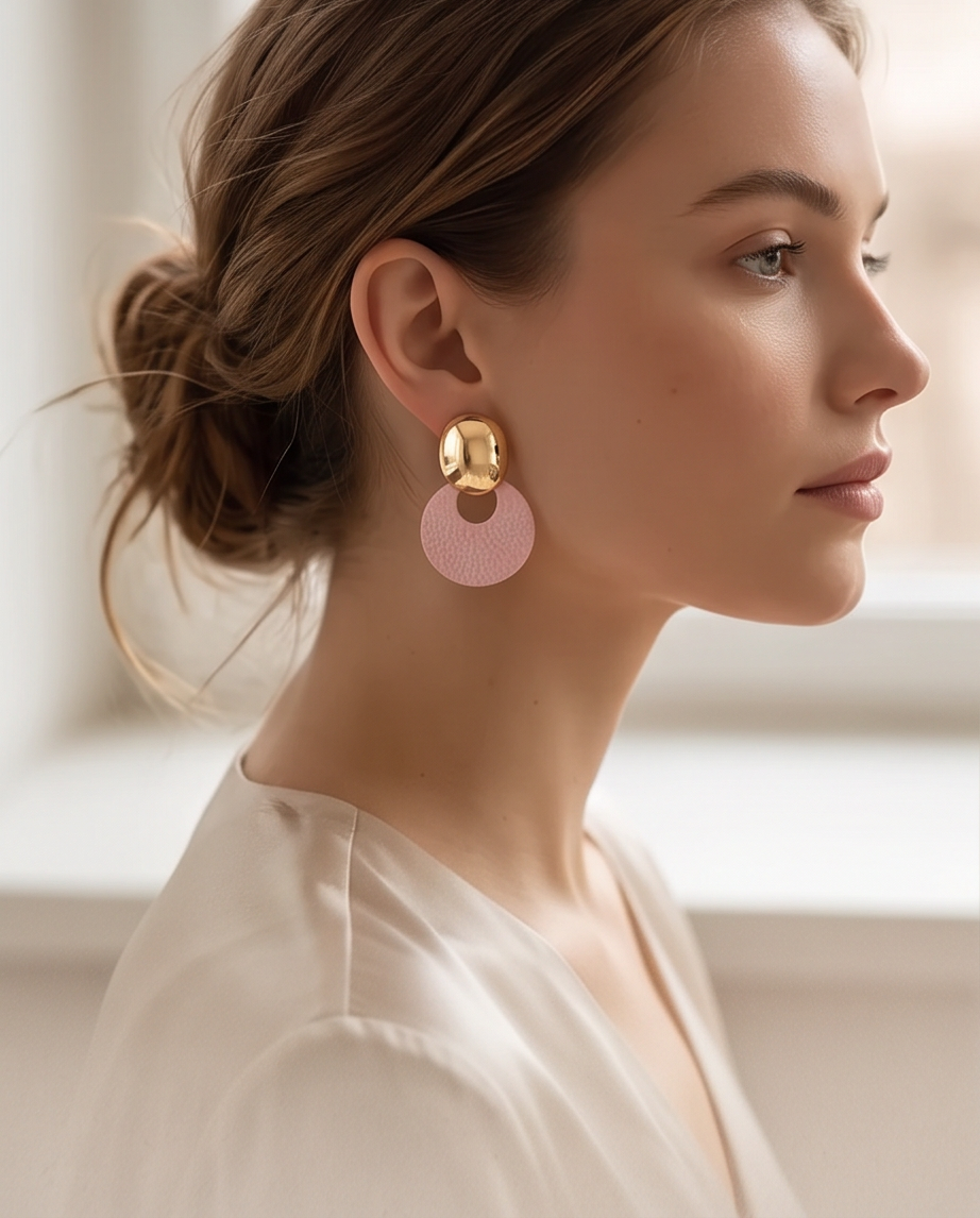Melody Round Textured Earrings