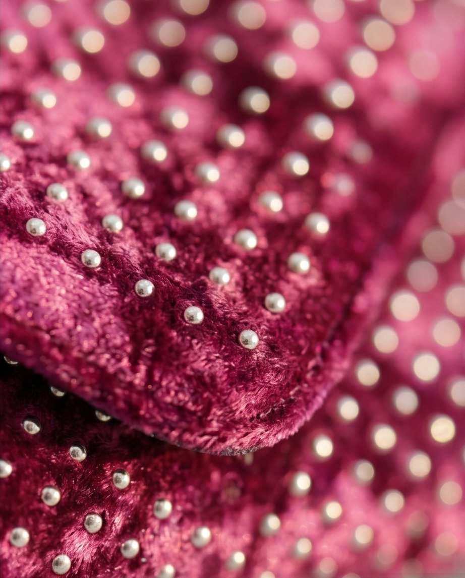 Vegan Studded Purple Bag