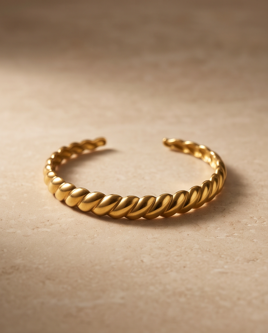 Stainless Steel Bamboo Bracelet