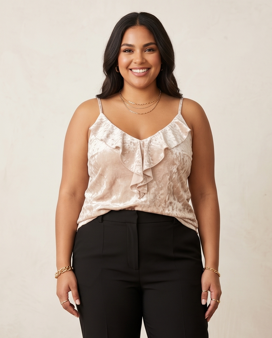 Velvet Ruffle Camisole