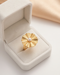 Stainless Steel Umbrella Gold Ring