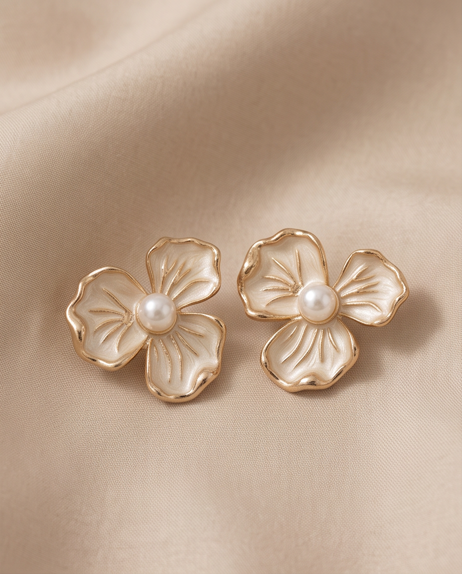 Melody Felicita Pearl Flower Earrings