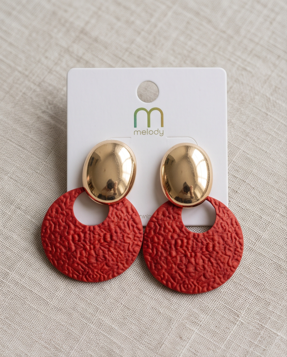 Melody Round Textured Earrings