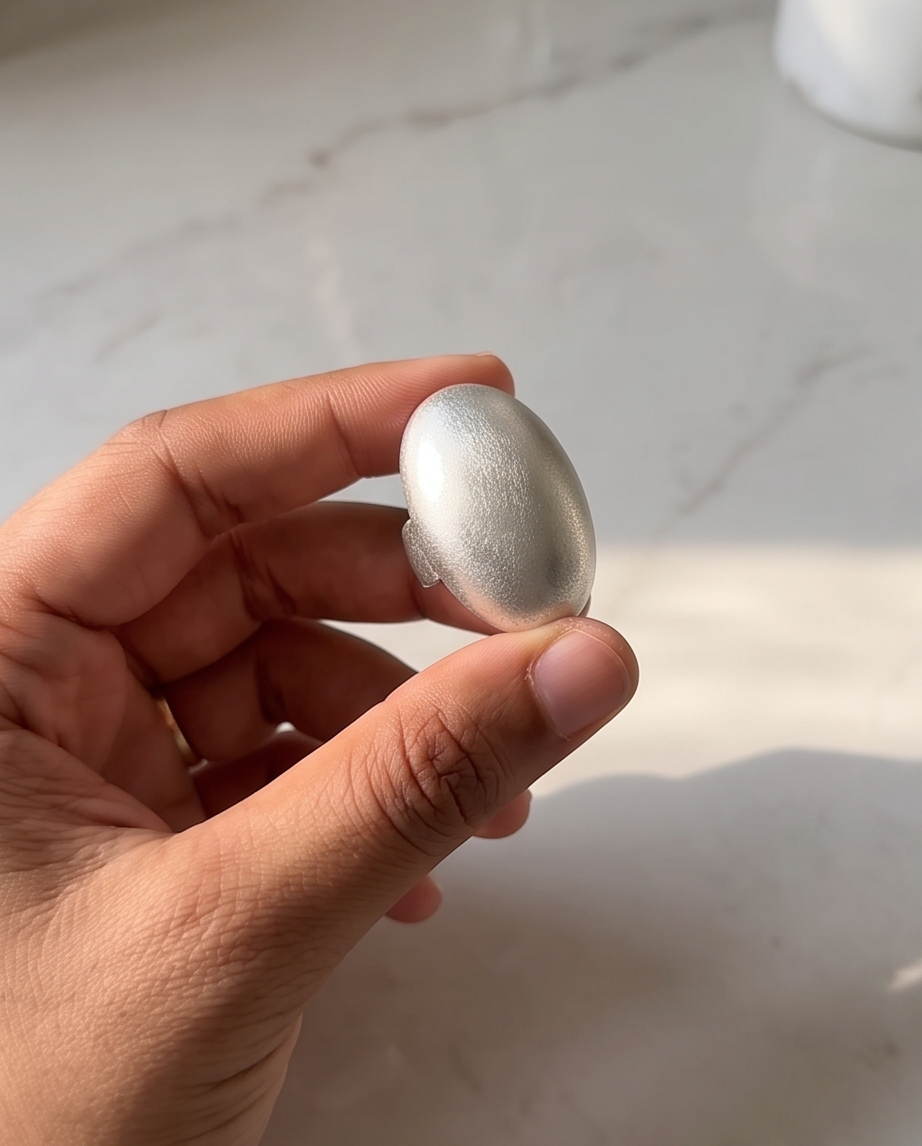 Silver Oval Big Ring