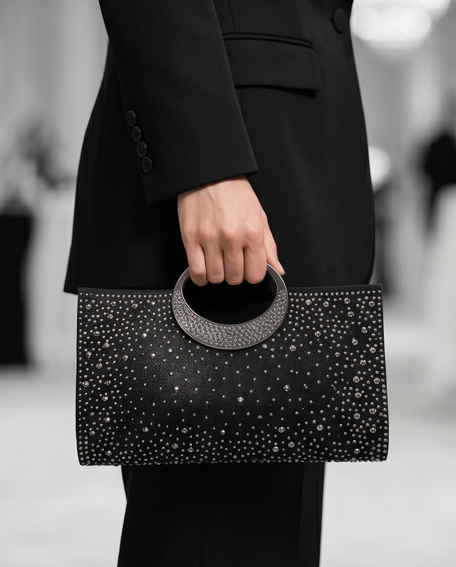 Crystal Studded Evening Clutch