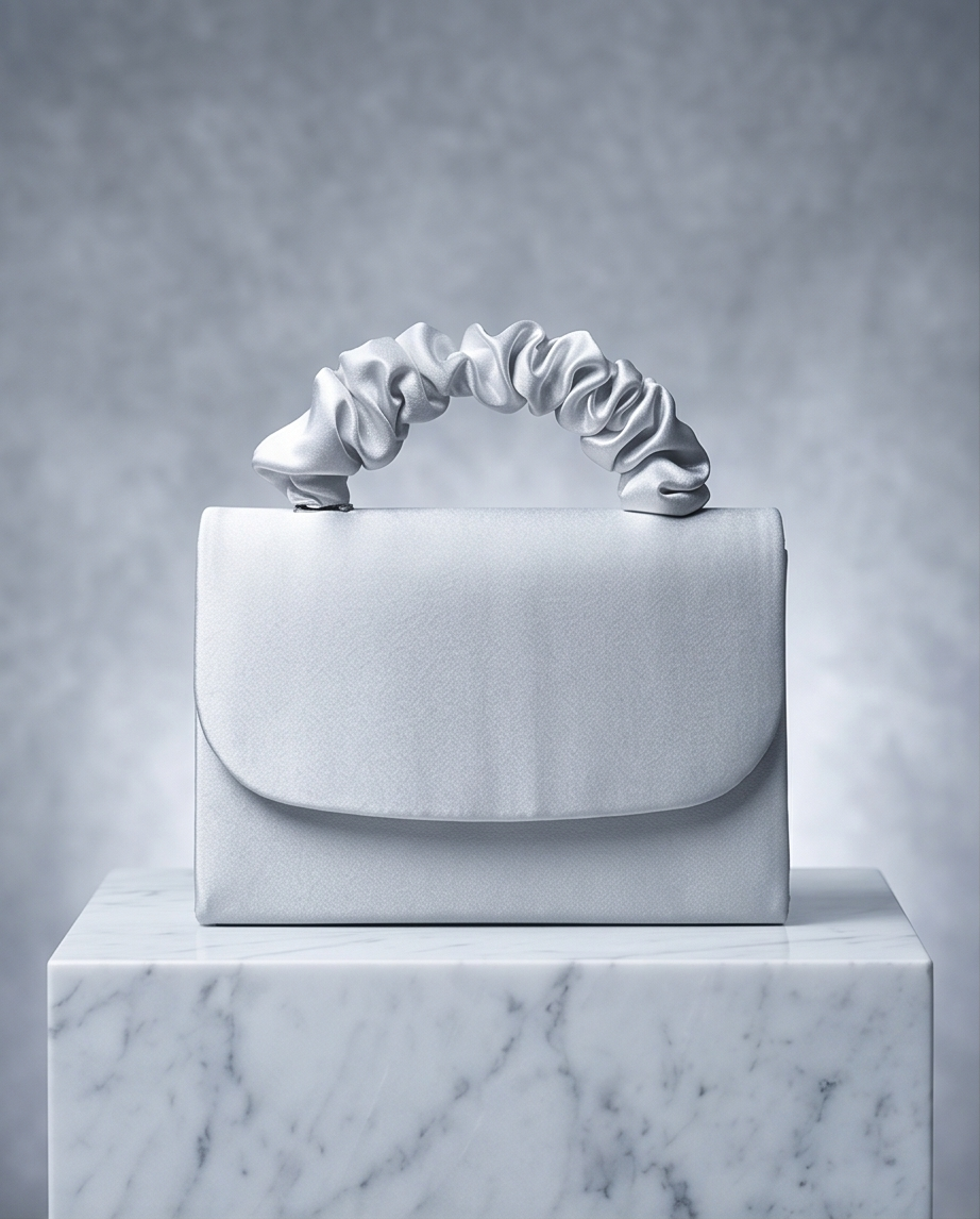 Satin Scrunch Handle Bag