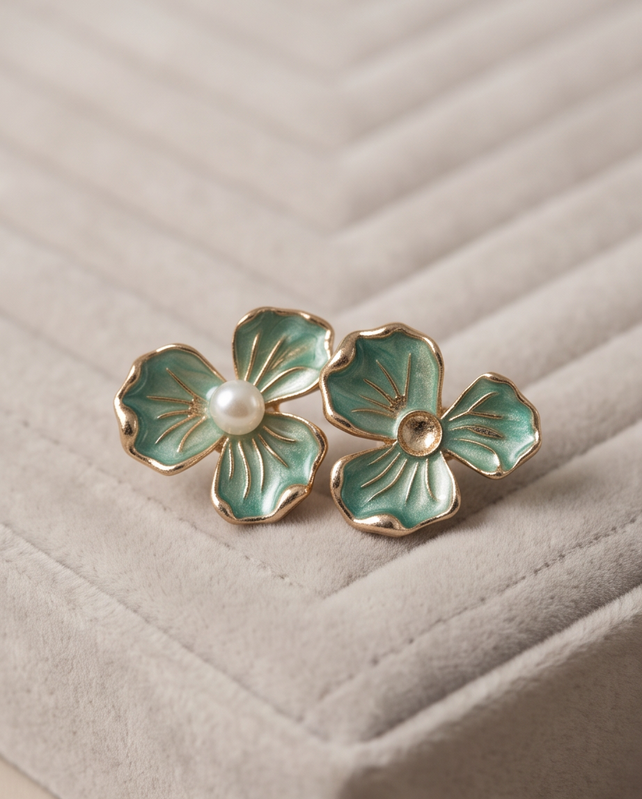 Melody Felicita Pearl Flower Earrings