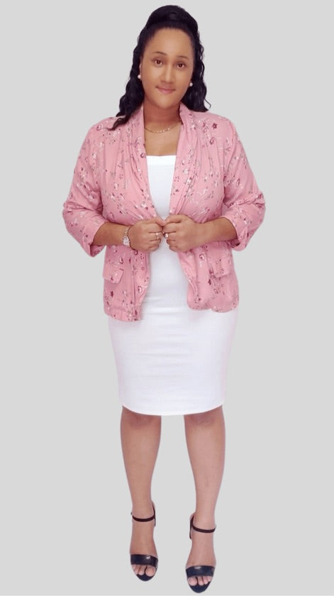 Plus Size Angela Blush Blazer - 1253