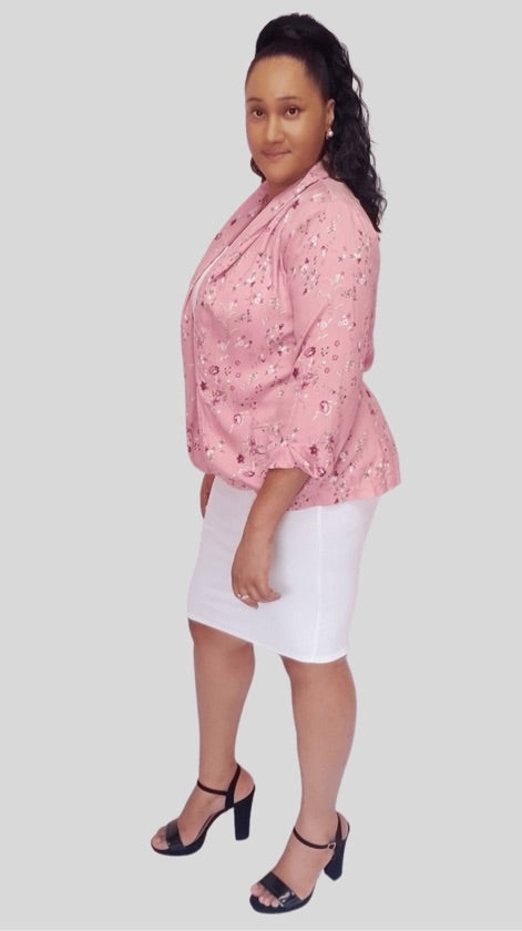 Plus Size Angela Blush Blazer - 1253
