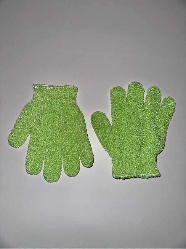 Green Exfoliating Gloves - 1643