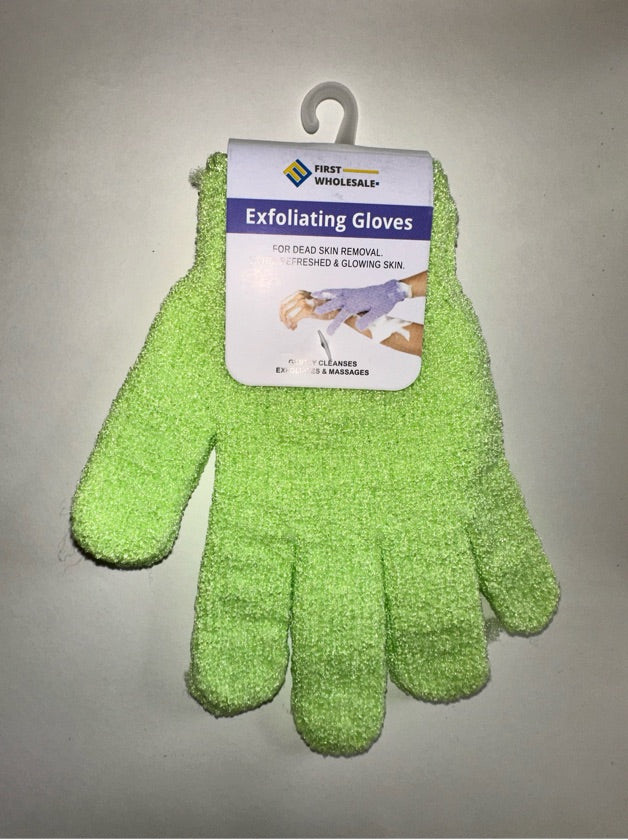 Green Exfoliating Gloves - 0835639304775