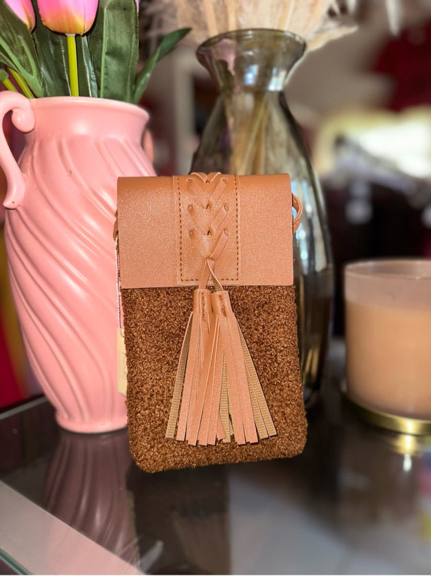 Leather Fringe Sling Bag - 1128
