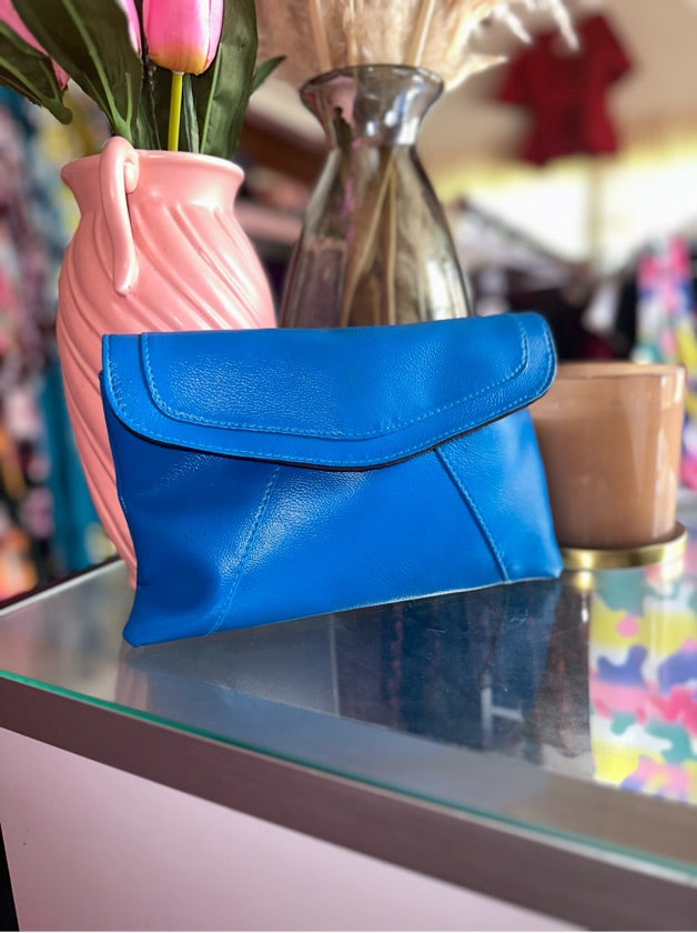 Blue Envelope Clutch - 1436
