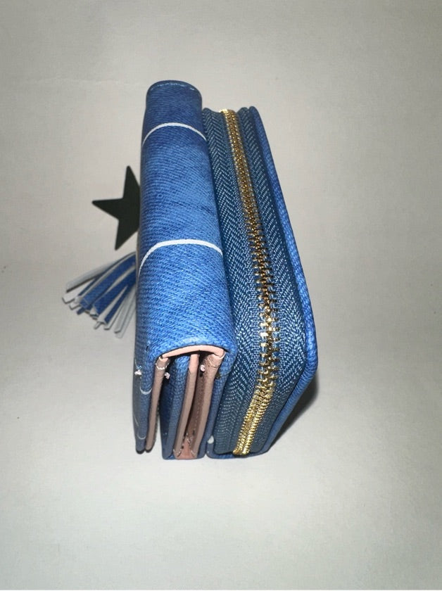 Blue and White Mini Wallet - 1540