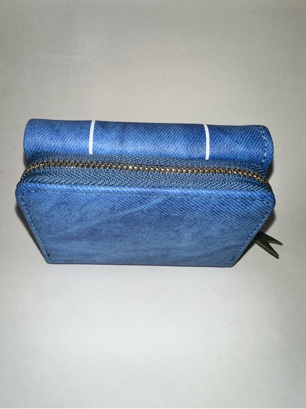 Blue and White Mini Wallet - 1540