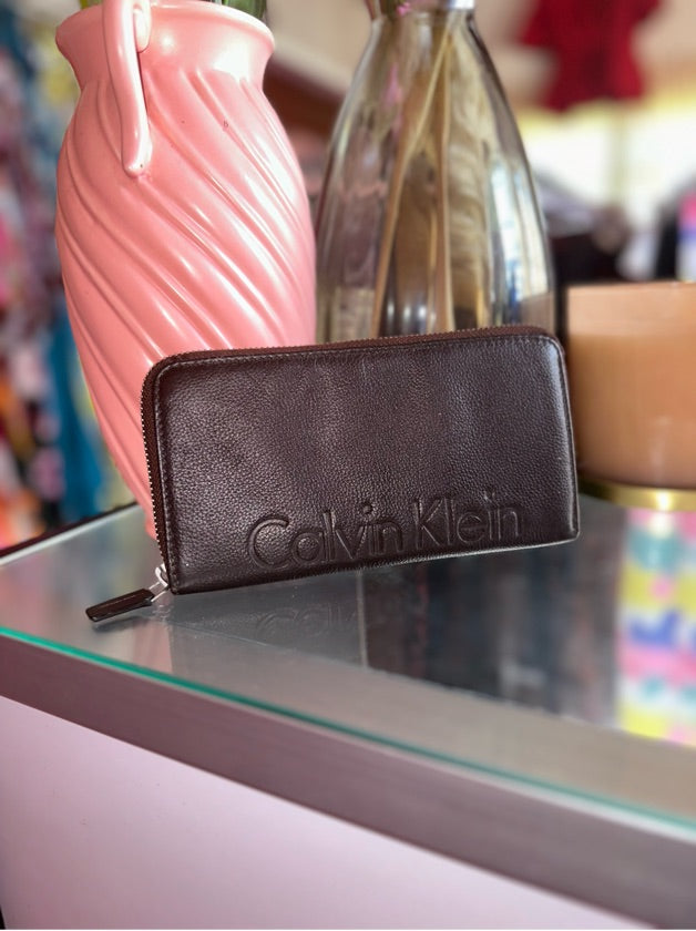 Calvin Klein Brown Leather Wallet - 1439