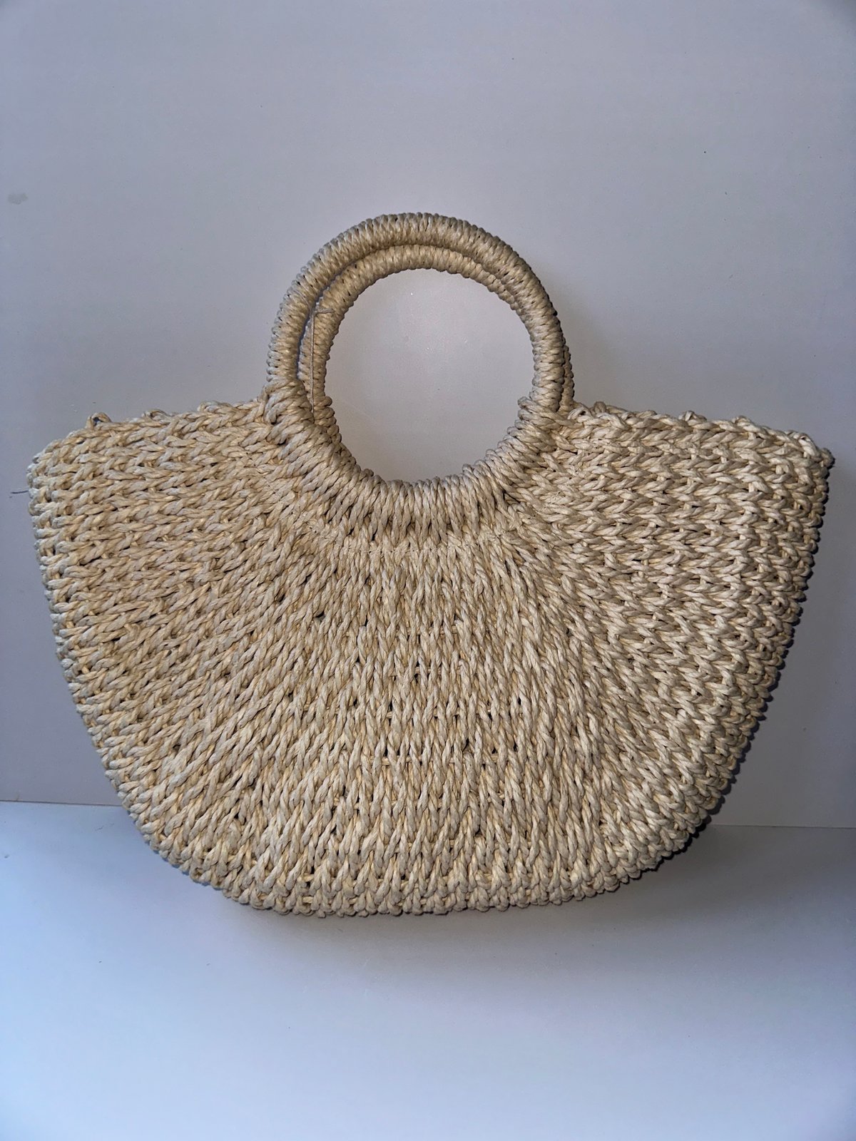 Woven Straw Tote Bag - 1425