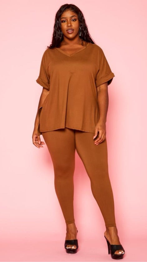 Brown Matching Pant Set - 1122
