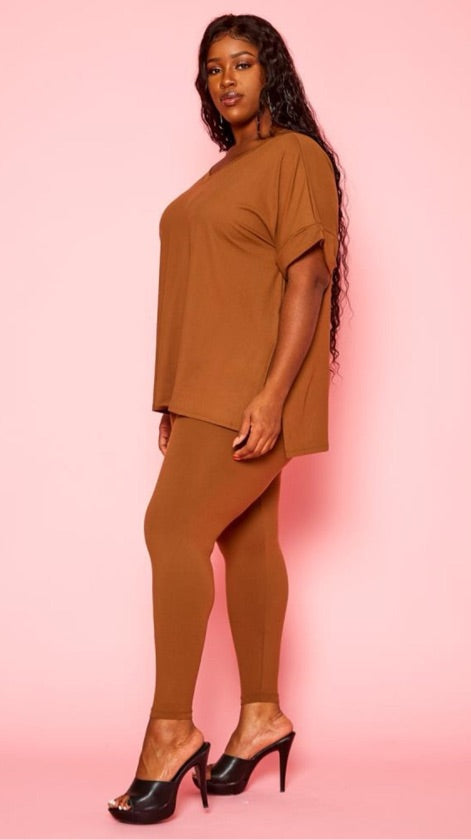 Brown Matching Pant Set - 1122