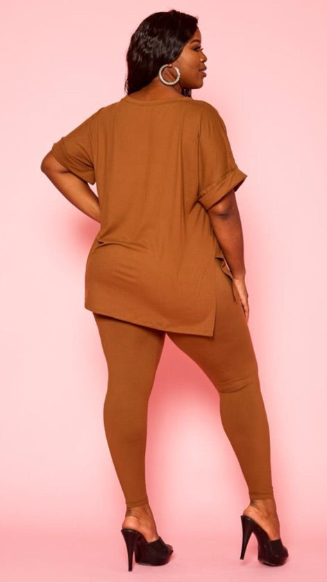 Brown Matching Pant Set - 1122