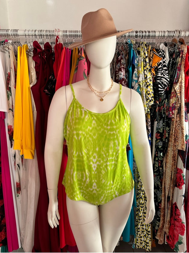 Plus Size Lime Green Bodysuit - 1415