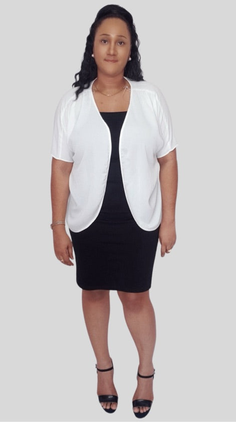 Plus Size Oversized White Kimono - LB548