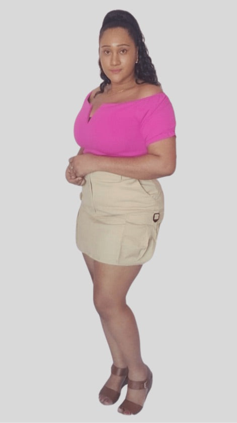 Plus Size Cargo Skirt - Sl2192A-P