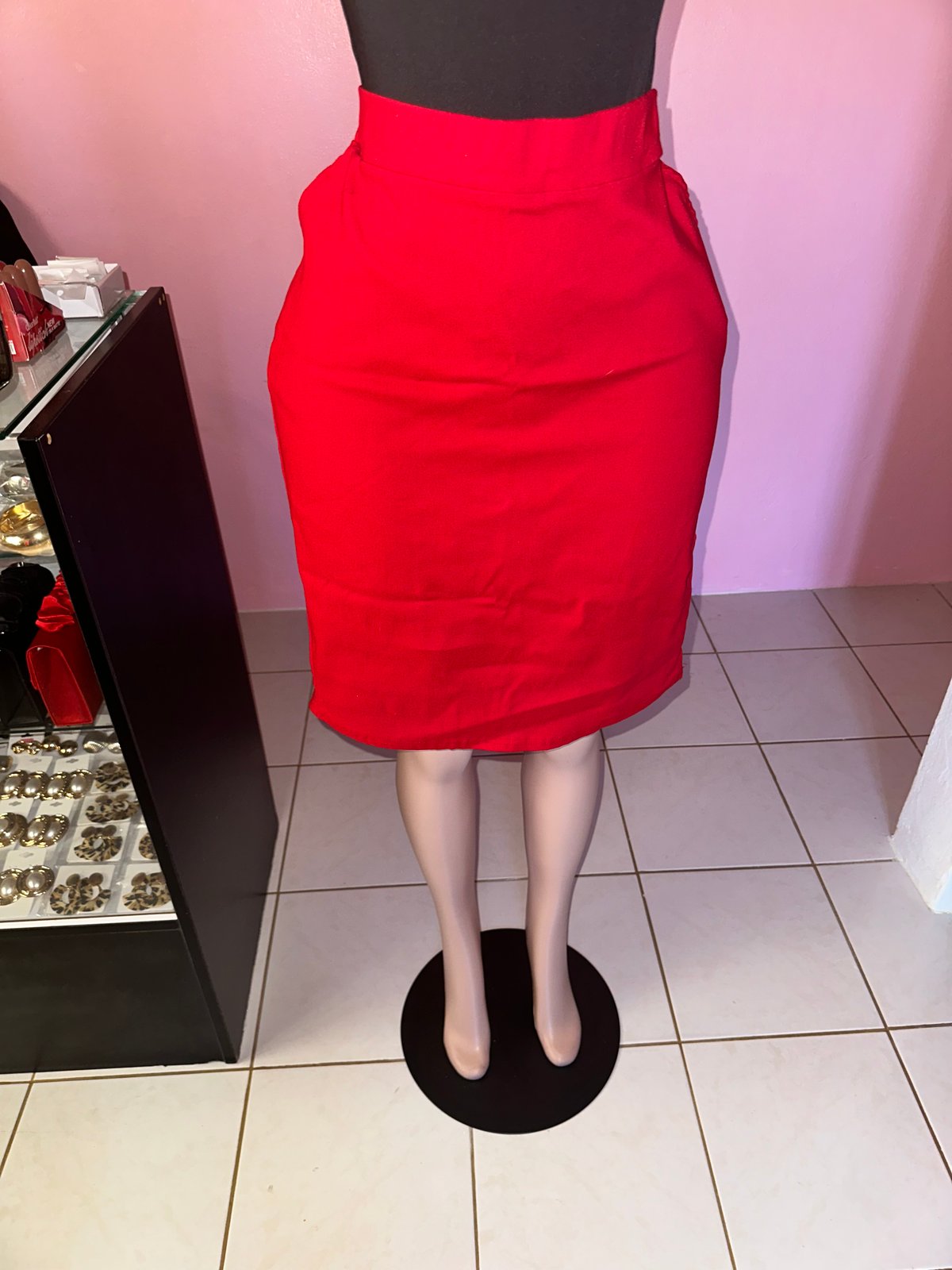 Plus Size Red Skirt - 1421