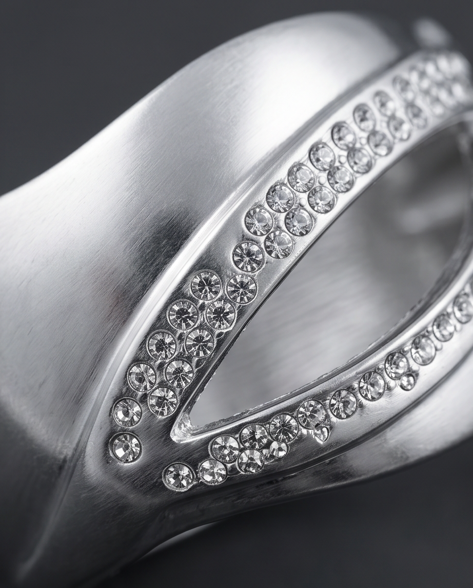 Sculptural Silver Cuff Bracelet