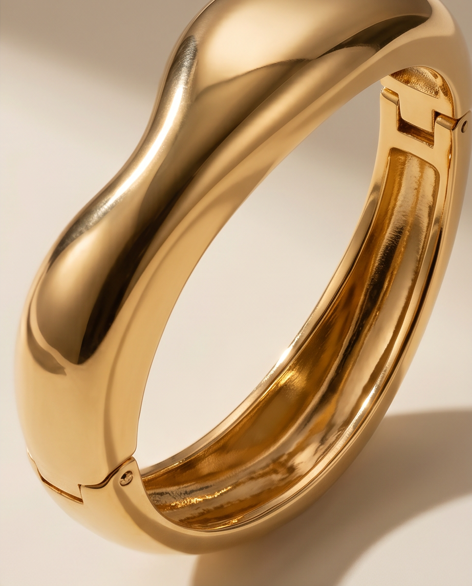 Aligned Gold Heart Bracelet